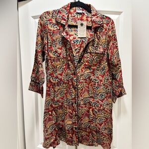 NWT SEVYA Handmade Fall Colors Women's Tunic W/Pockets S/M